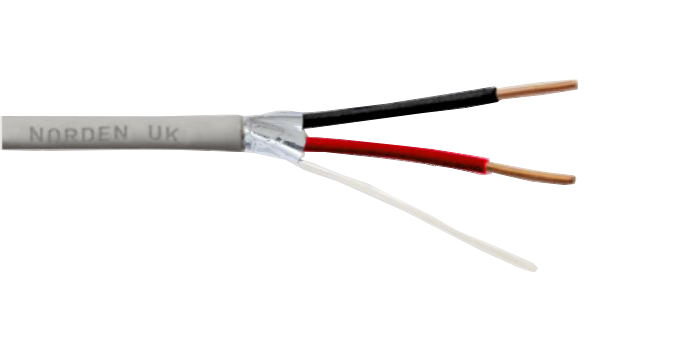 1 Pair 22 AWG Overall Foil Shielded Paired Cable PP Insulation